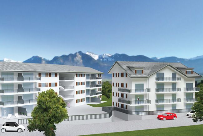 Architecture - Modélisation 3D d'un ensemble d'immeubles destinée un dossier de présentation