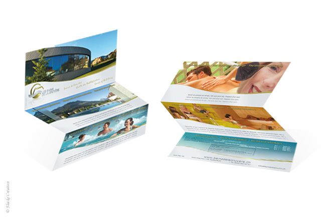 Publicité - Réalisation d'un dépliant pour la société Bains de la Gruyère Charmey