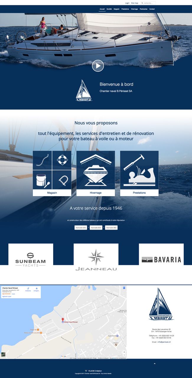 Site Internet - Chantier naval B. Perisset SA