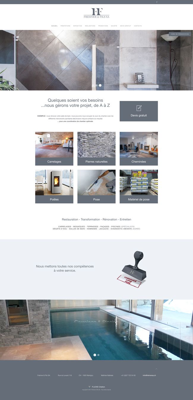 Site Internet - Frehner & Fils SA