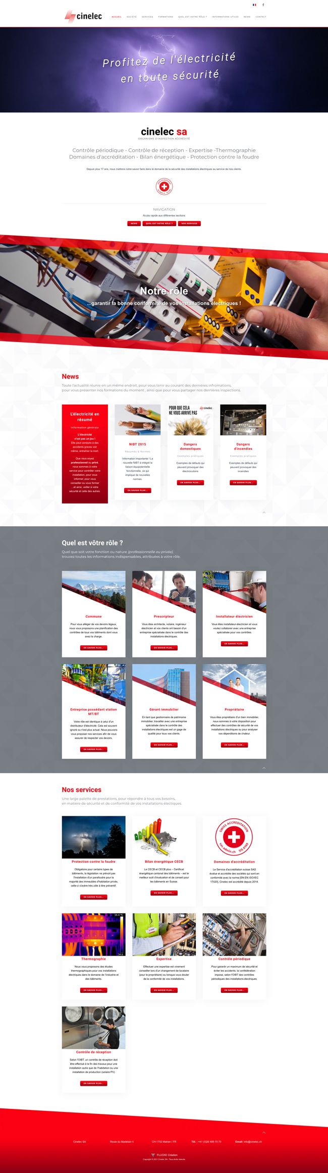 Site Internet - Cinelec SA