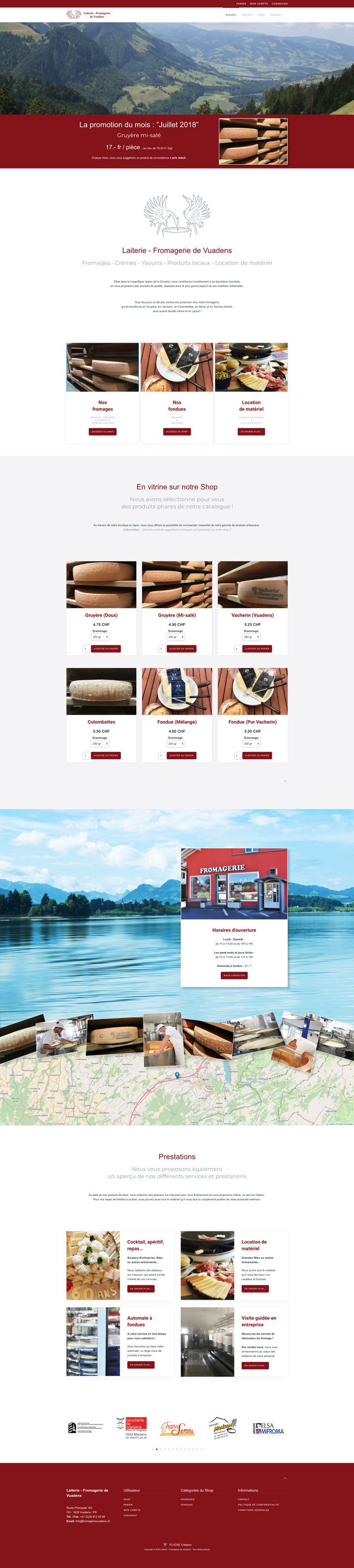 Site Internet - Laiterie Fromagerie de Vuadens SA