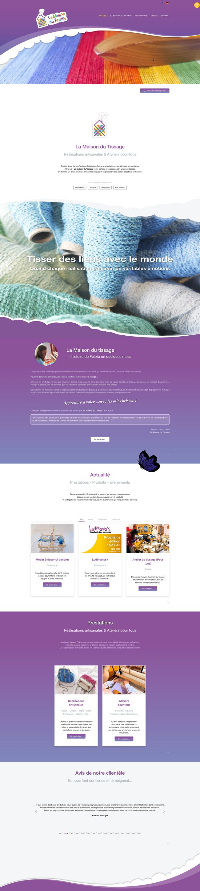 Site Internet - La Maison du Tissage