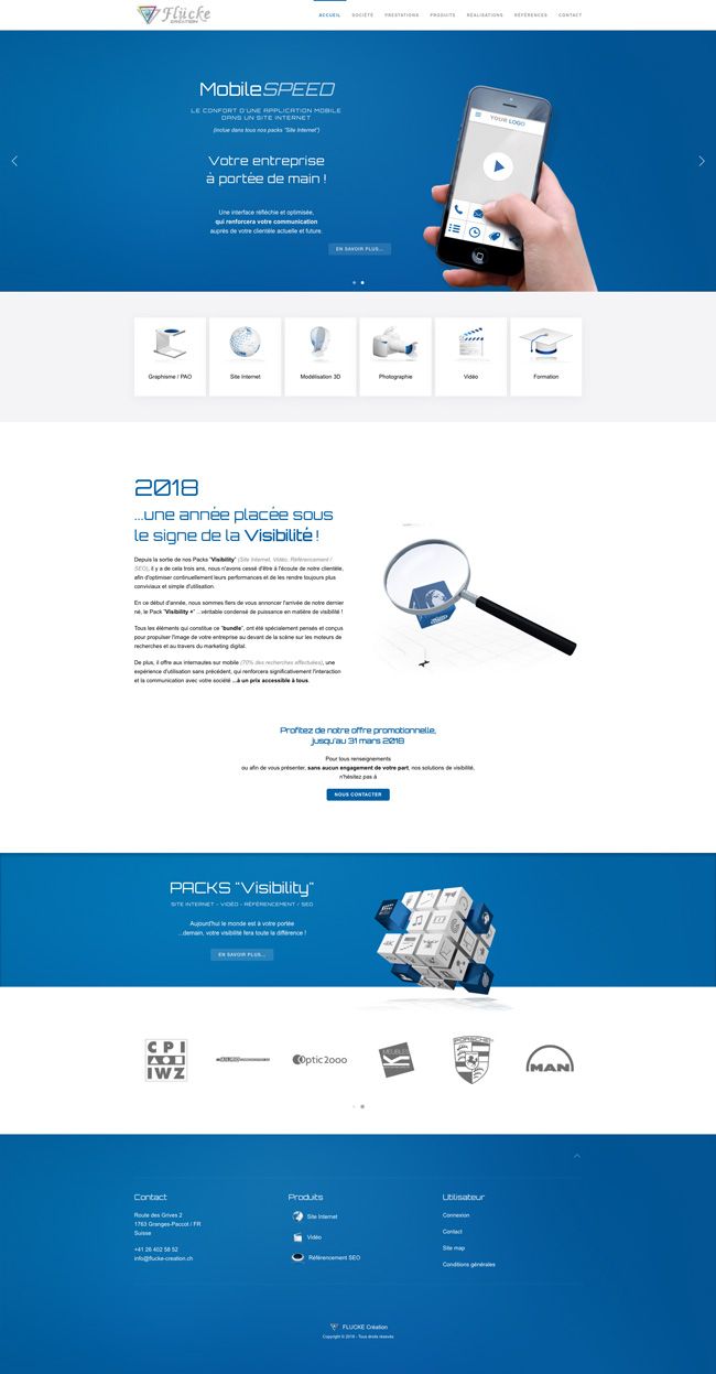 Site Internet - FLUCKE Création