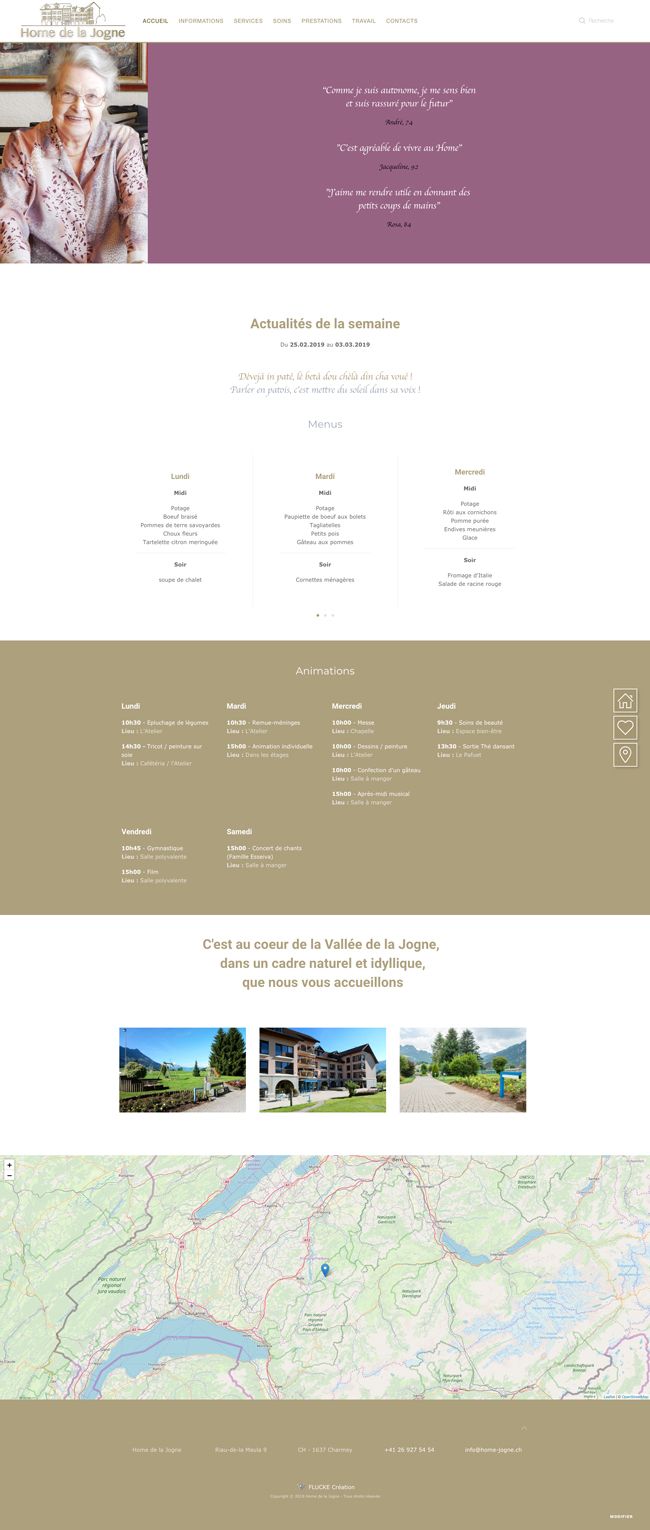 Site Internet - Home de la Jogne