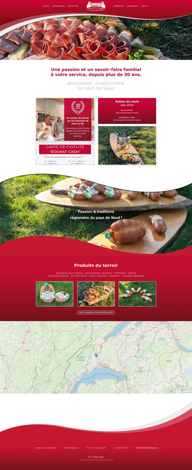 Site Internet - Boucherie Charcuterie de la Venoge Sàrl