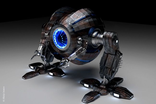 Work in progress - Modélisation 3D d'un robot avec rendu texturé